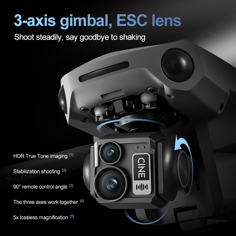 8K 3 Axis Gimbal Brushless 7.2 - Drone Gps Rc Tt36 review and price