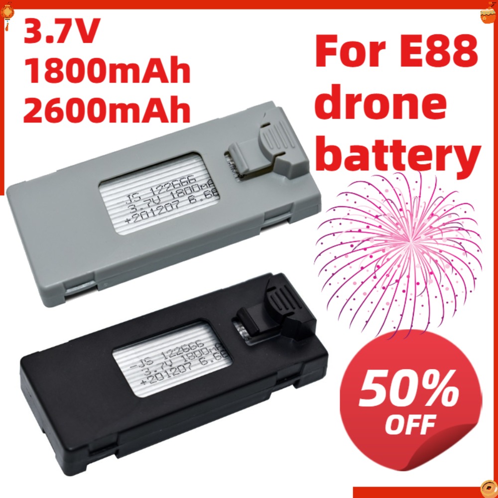 3.7v 1800mAh 2600mAh Remote Co - Drone E88 Rc Quadcopter review and price