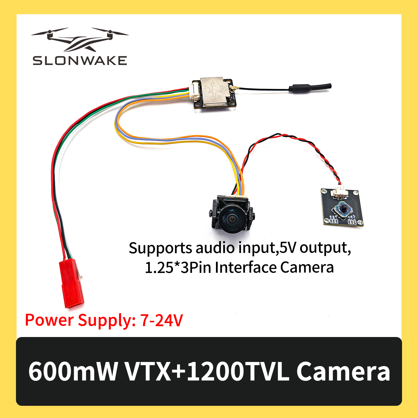 SLONWAKE 5.8G 600mW 7-24V FPV  - Drone Rc Kit review and price