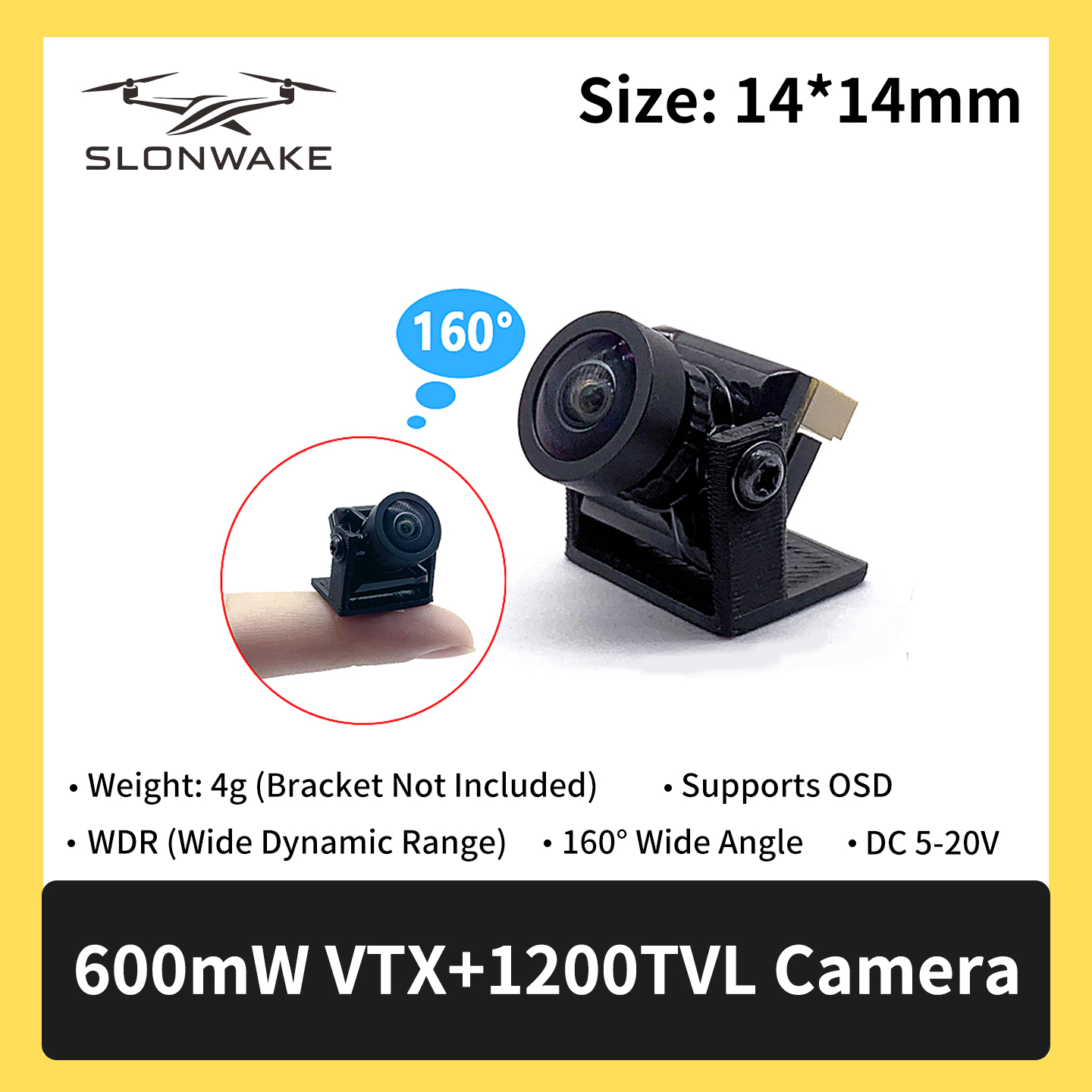 SLONWAKE 5.8G 600mW 7-24V FPV  - Drone Rc Kit review and price