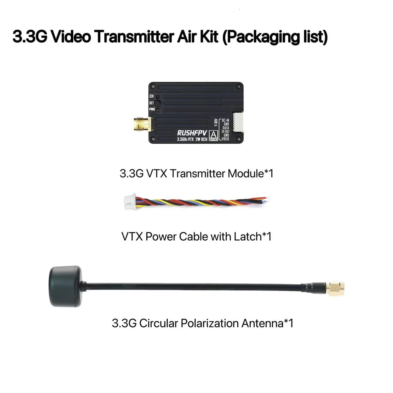 RUSHFPV 3.3G 2W VTX Transmitte - Drone Rc Receiver And Transmitter review and price