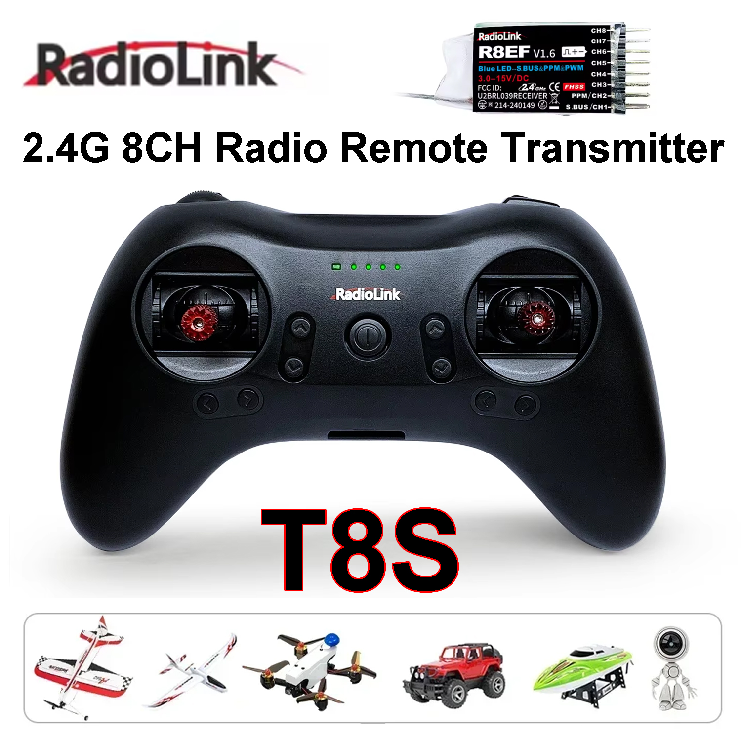 Radiolink T8S 2.4G 8CH Radio R - Drone Rc Game review and price