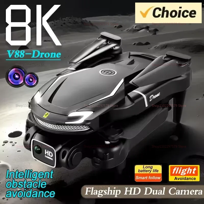 New V88 RC Drone With 8K HD Wi - Drone Ae Rc review and price