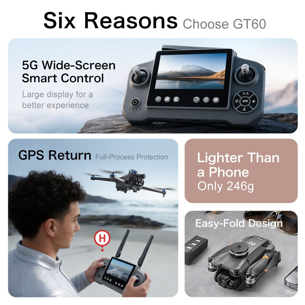 Lenovo GT60 GPS Foldable RC Qu - Drone Rc Foldable review and price