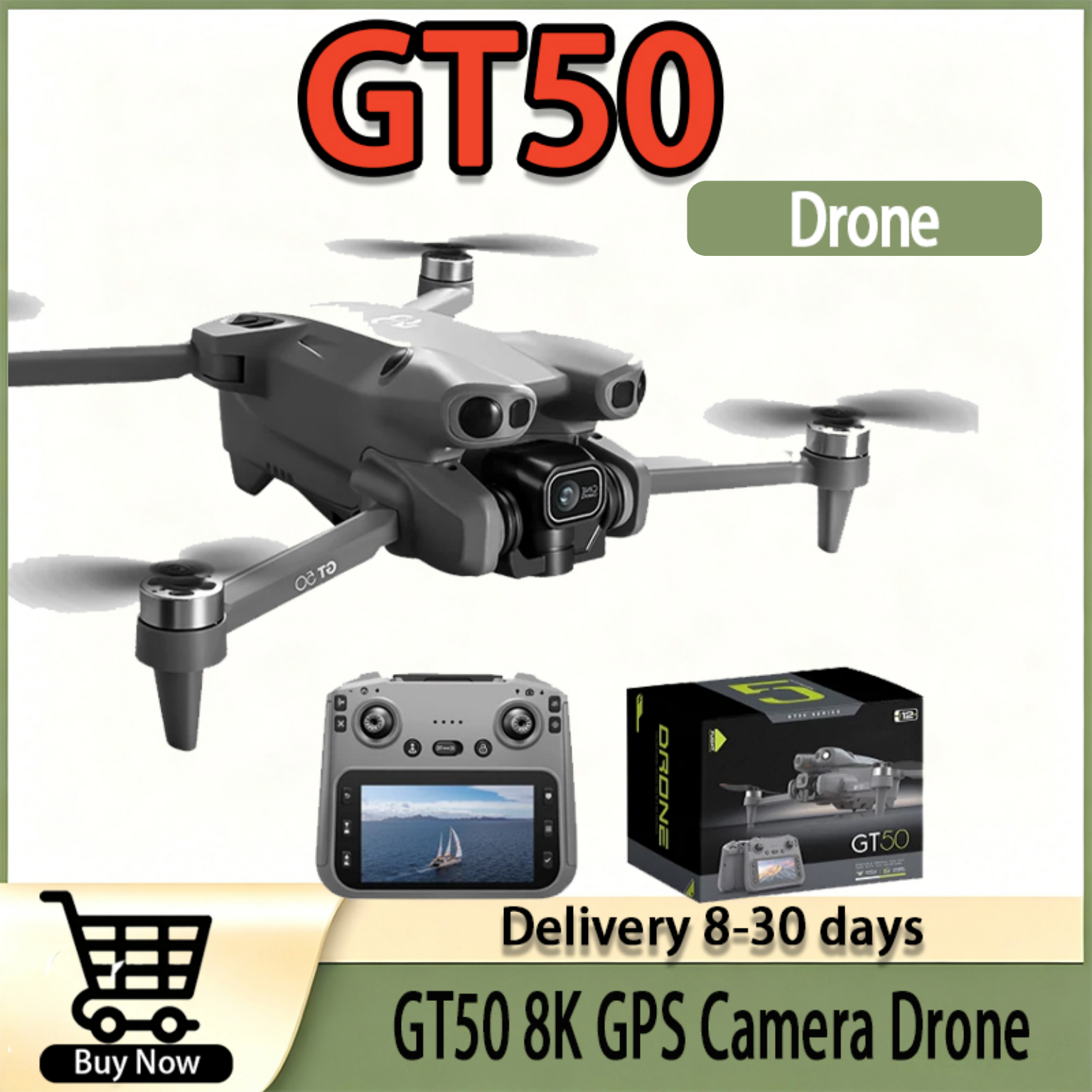 GT50 GPS Drone, 8K Dual Camera - Drone Gps Rc Tt36 review and price