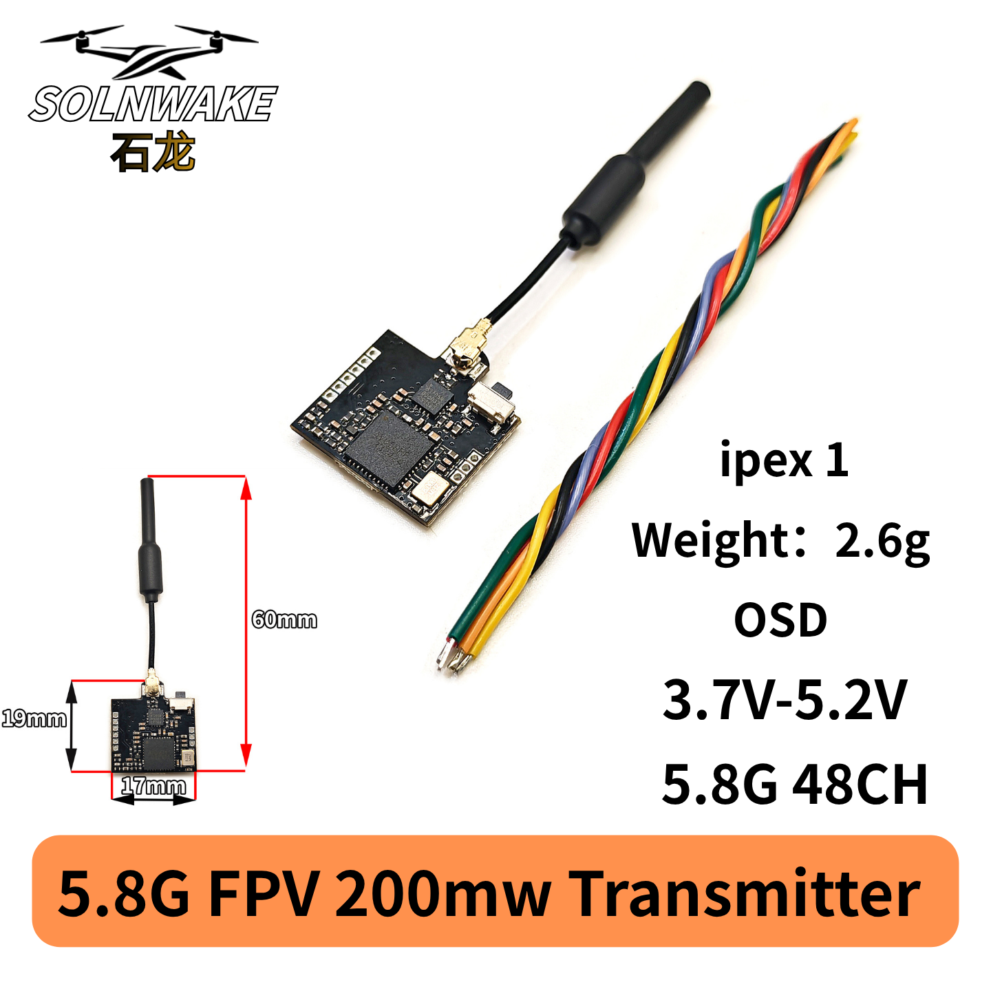 SLONWAKE Nano 5.8G 48CH 200mW  - Drone Rc Receiver And Transmitter review and price