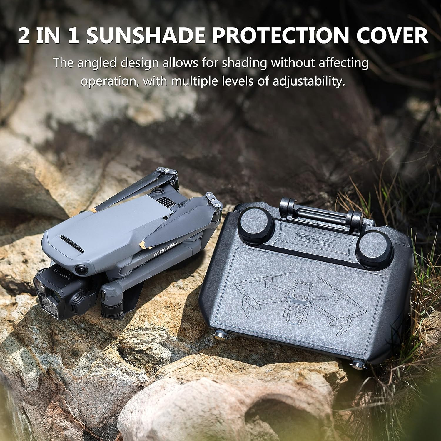 2-in-1 Sun Hood & Joystick Cov - Drone Rc Pro 2 review and price