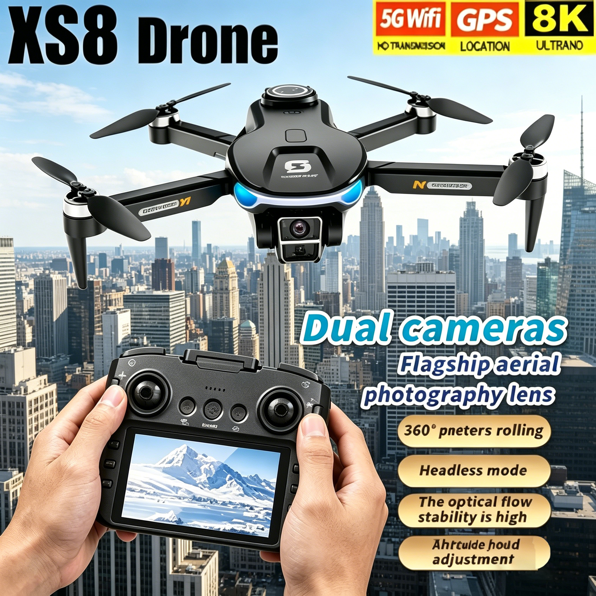 HD 8K Professional GPS Drone w - Drone Gps Rc Tt36 review and price