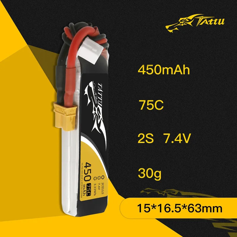 3Pcs NEW TATTU 450/500/550mAh  - Nano Quad Fpv review and price