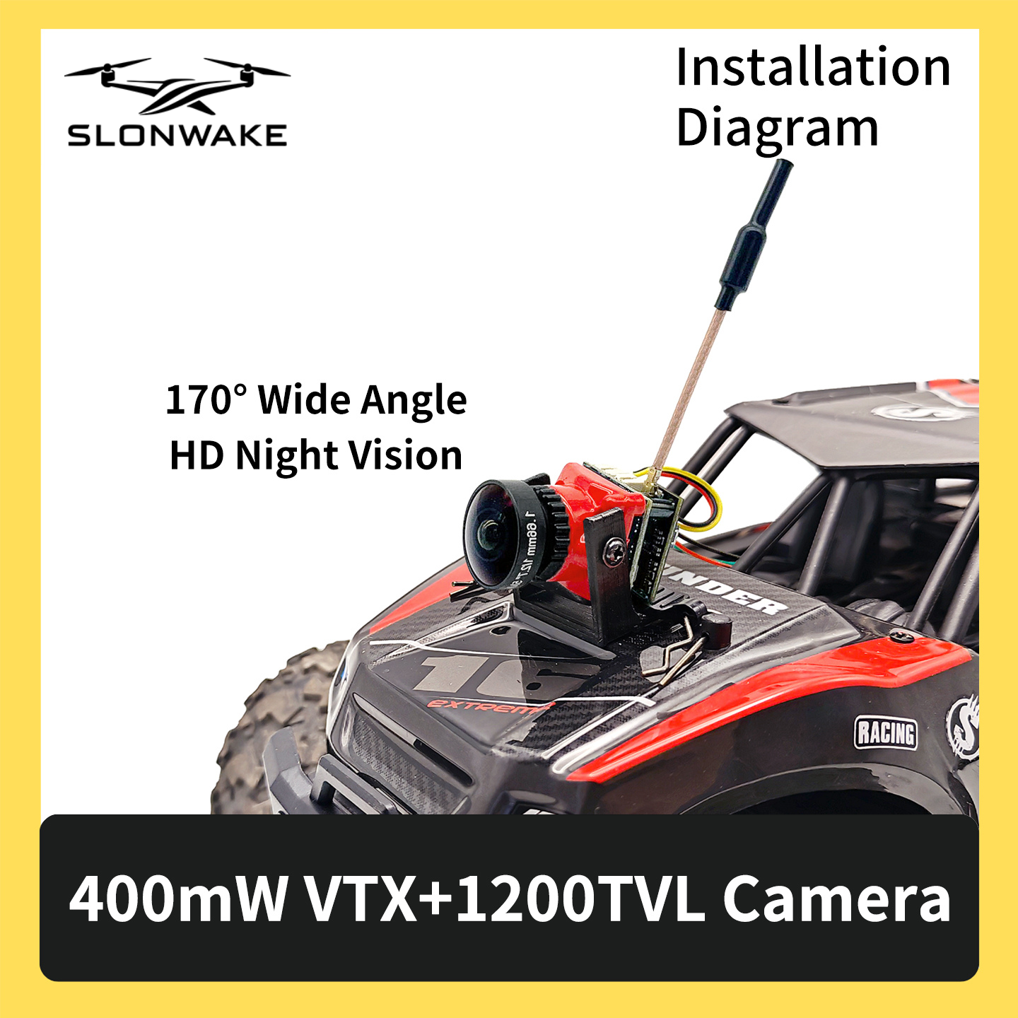 SLONWAKE 5.8G 48CH FPV 400mw V - Drone Rc Receiver And Transmitter review and price
