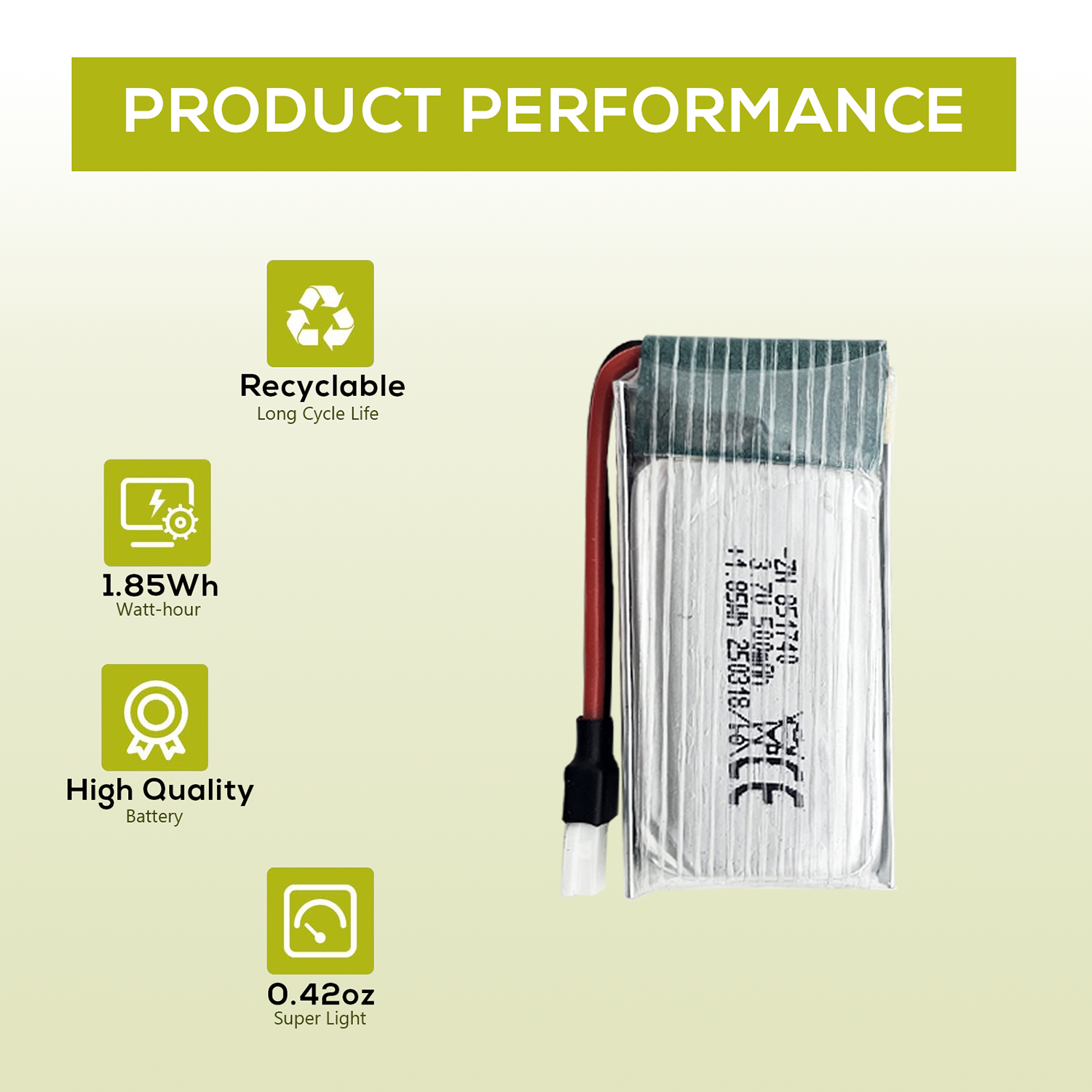 5Pcs 3.7V 500mAh LiPo Batterie - Drone Rc Jet review and price